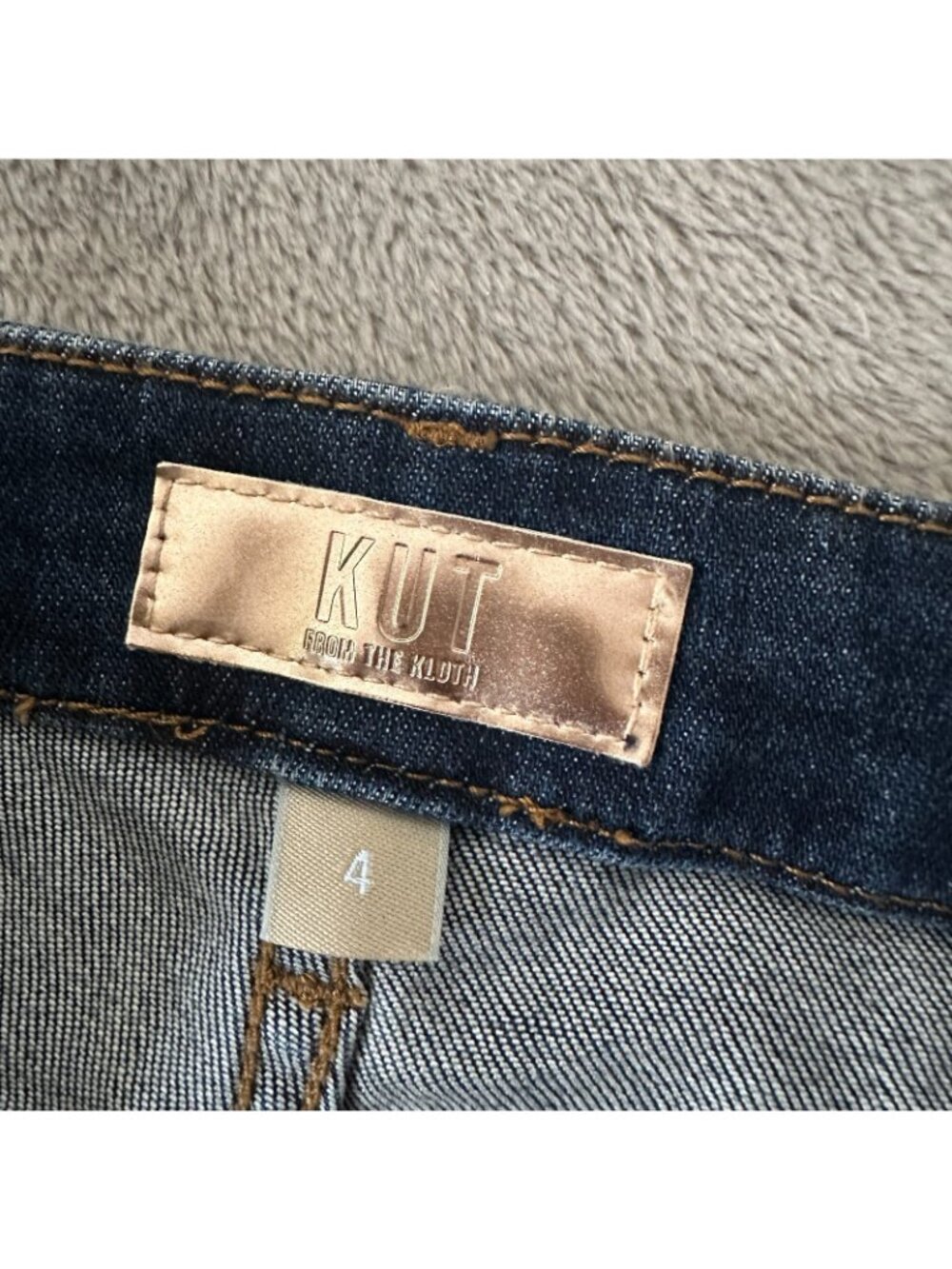 Kut From The Kloth Meg Fab Ab Wide Leg High Rise Dark Wash Jeans 4 Raw Hem - Picture 3 of 8